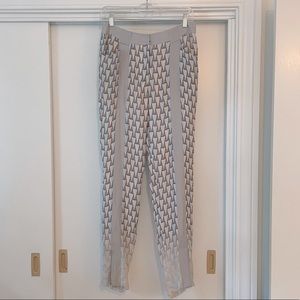 Rebecca Minkoff geometric silk pants - size 4